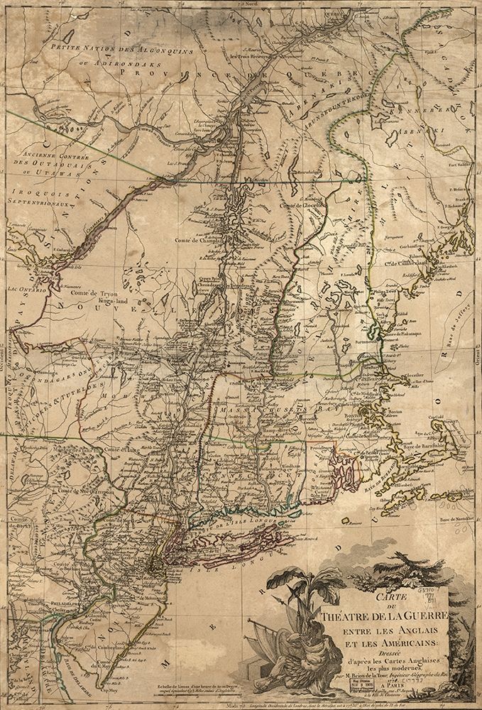 Theatre of War in the Thirteen Colonies 1777 art print by Vintage Maps for $57.95 CAD
