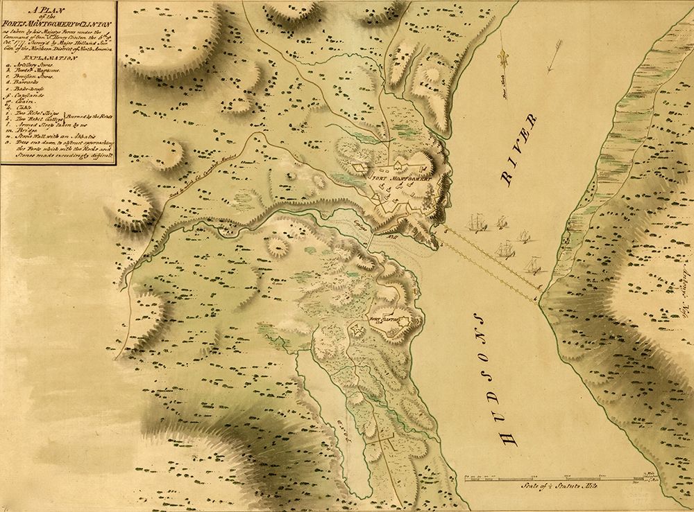 Plan of the Forts Montgomery and Clinton 1777 art print by Vintage Maps for $57.95 CAD
