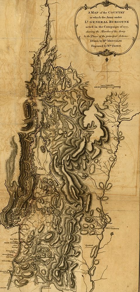 Expedition of General Burgoyne 1777 art print by Vintage Maps for $57.95 CAD
