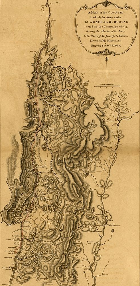 Expedition of General Burgoyne 1778 art print by Vintage Maps for $57.95 CAD