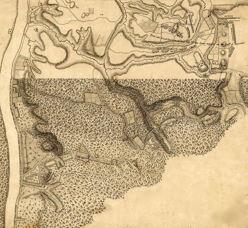 General Burgoyne at Swords House on Hudsons River 1777 art print by Vintage Maps for $57.95 CAD