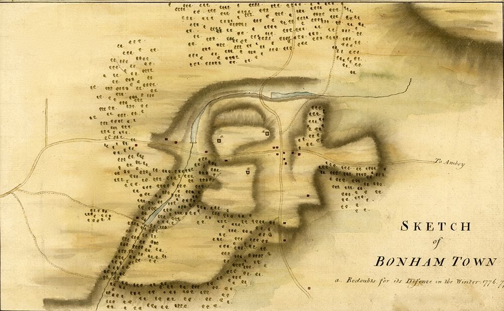 Bonham Town new Jersey 1777 art print by Vintage Maps for $57.95 CAD