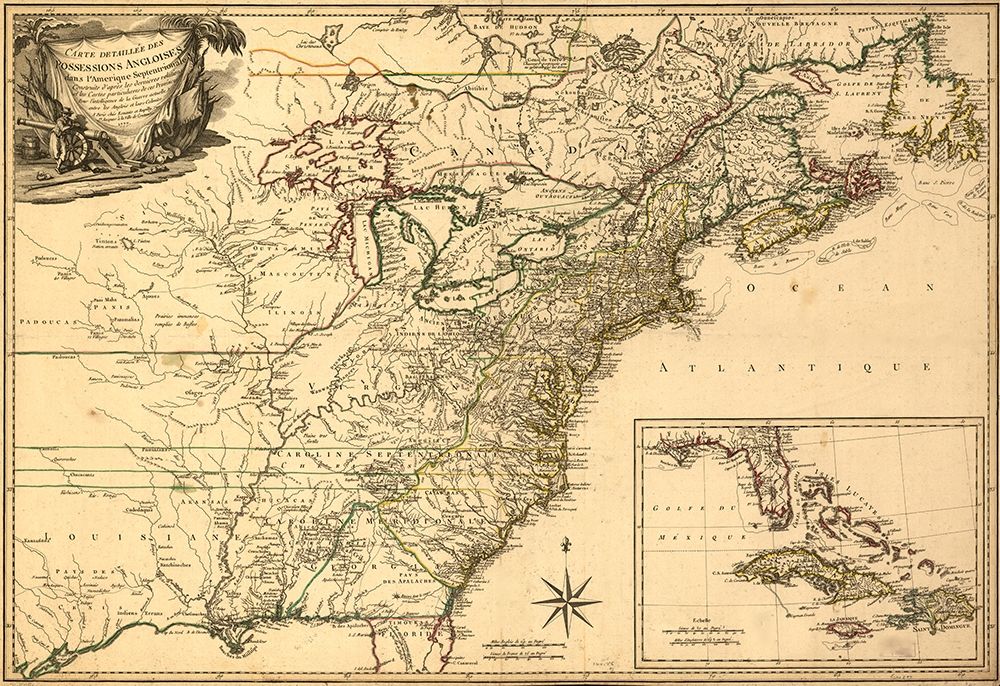 British Possessions at the Time of the War of Independence 1777 art print by Vintage Maps for $57.95 CAD
