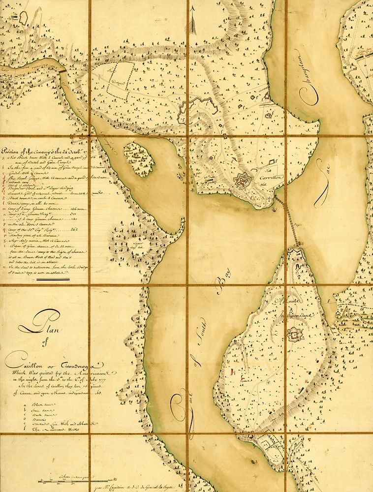 Ticonderoga and Lafayette along Lake Champlain art print by Vintage Maps for $57.95 CAD