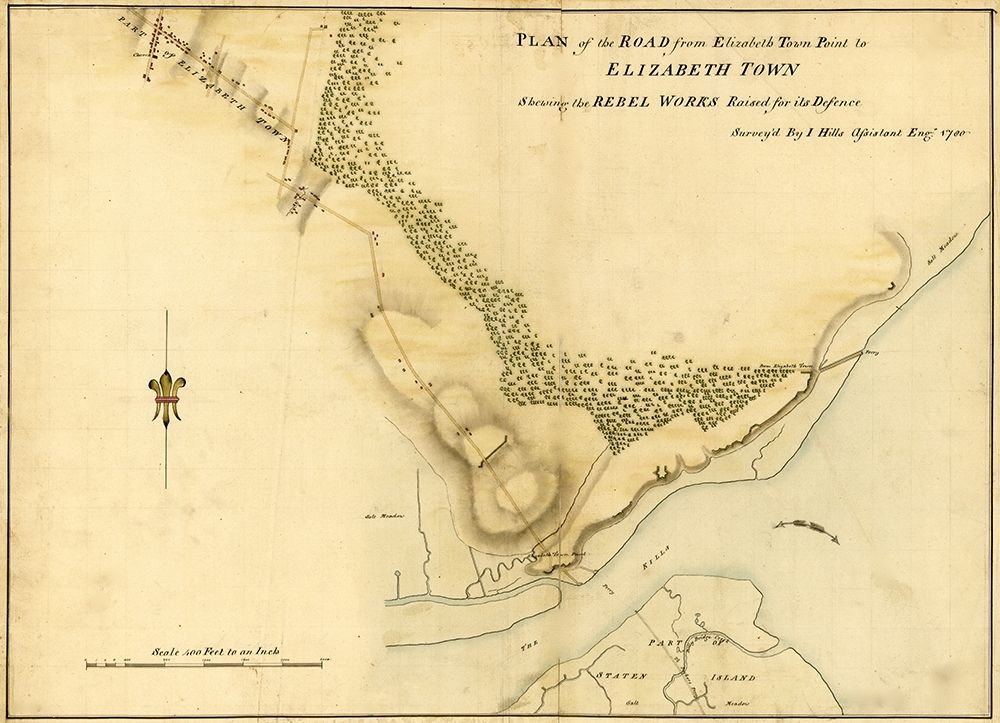 Elizabeth New Jersey 1780 art print by Vintage Maps for $57.95 CAD