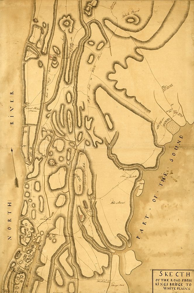 Road from Kings Bridge to White Plains 1778 art print by Vintage Maps for $57.95 CAD