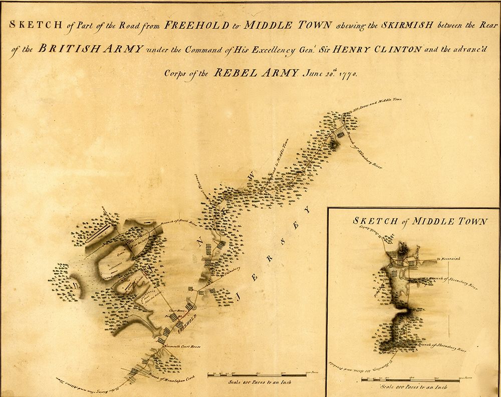 Road from Freehold to Middletown art print by Vintage Maps for $57.95 CAD