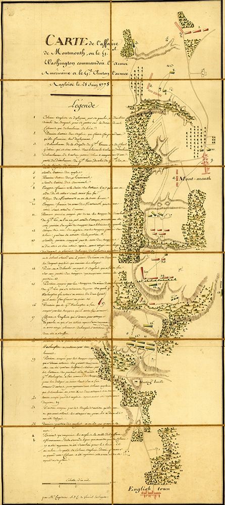 Battle of Monmouth or Freehold New Jersey 1778 art print by Vintage Maps for $57.95 CAD