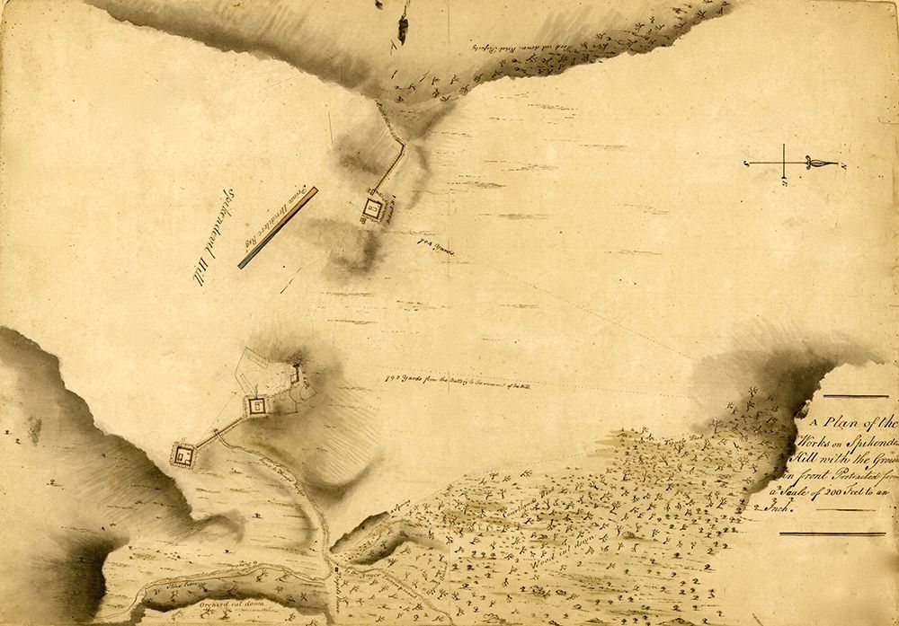 Fortifications Spikendevil Hill or Spuyten Duyvil Hill New York 1778 art print by Vintage Maps for $57.95 CAD