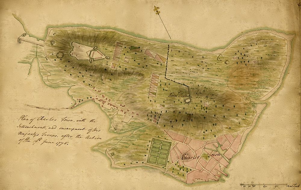 Bunker Hill 1775 art print by Vintage Maps for $57.95 CAD