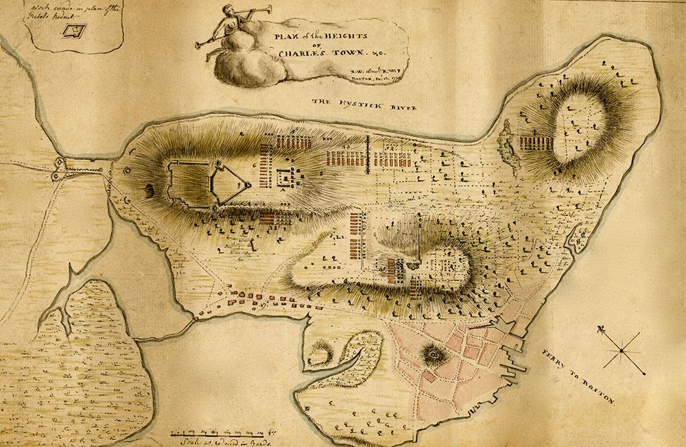 Plan of the heights of Charles Town art print by Vintage Maps for $57.95 CAD