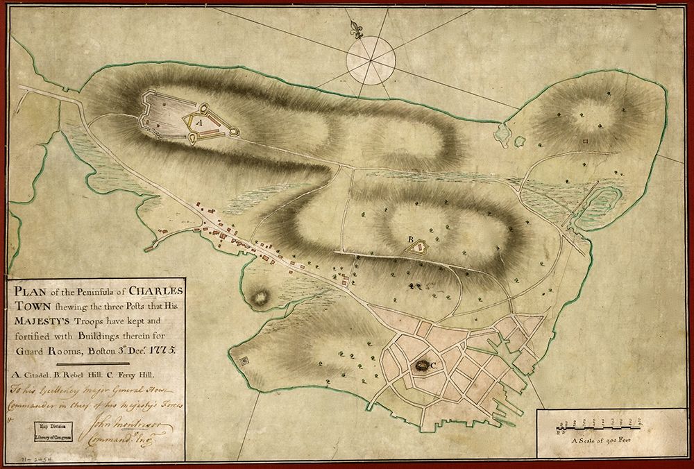 Charles Town Peninsula posts of His Majestys Forces art print by Vintage Maps for $57.95 CAD
