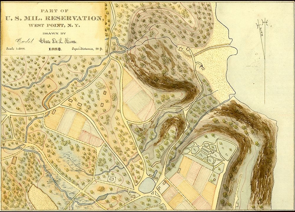 US Military Reservation West Point 1889 art print by Vintage Maps for $57.95 CAD