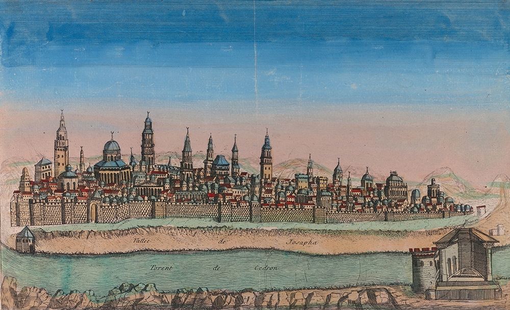 Antique Map of Jerusalem art print by Vintage Maps for $57.95 CAD