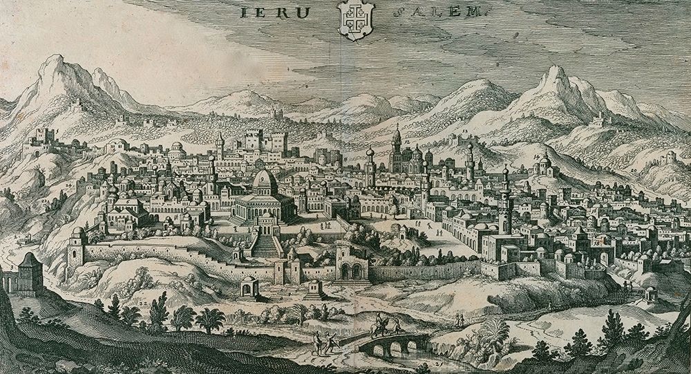 Antique Map of Jerusalem art print by Vintage Maps for $57.95 CAD