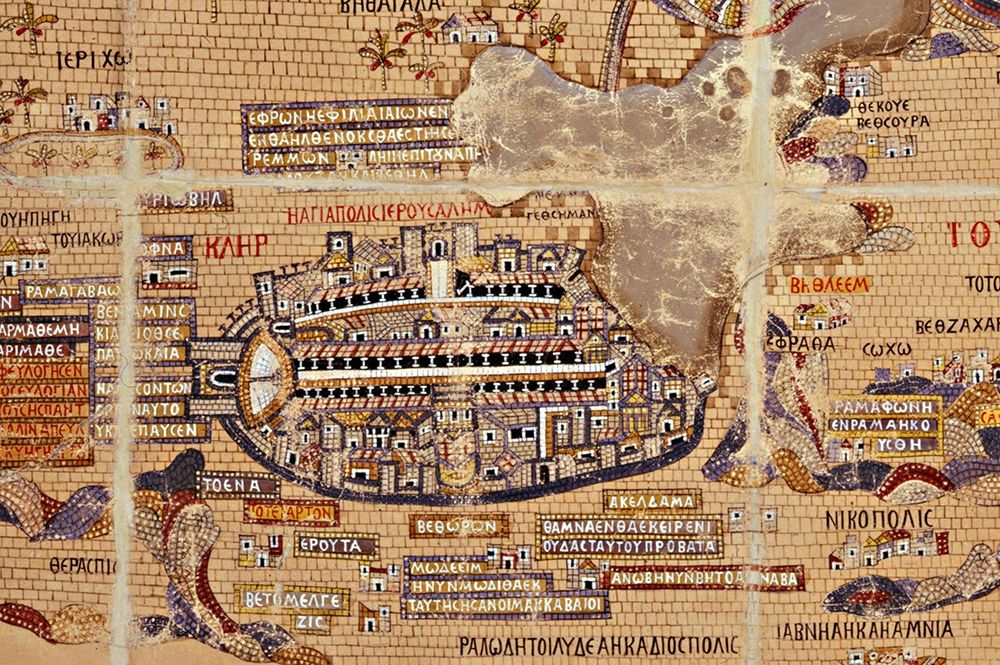 Antique Map of Jerusalem art print by Vintage Maps for $57.95 CAD