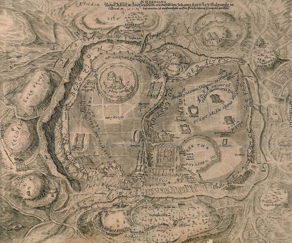 Antique Map of Jerusalem art print by Vintage Maps for $57.95 CAD