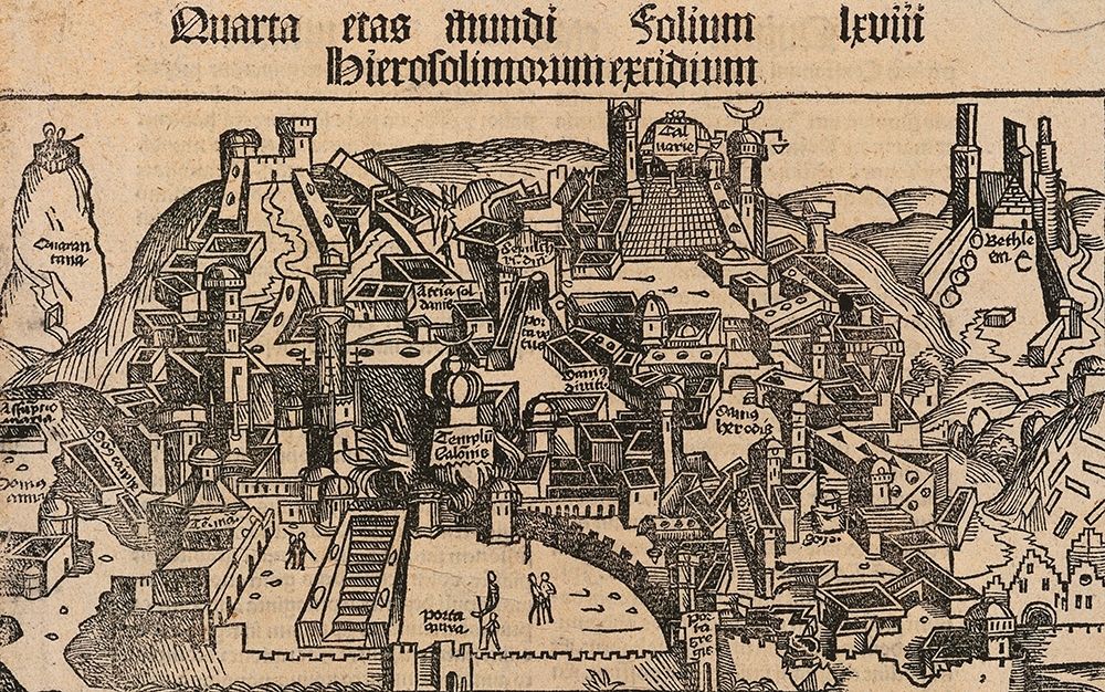 Antique Map of Jerusalem art print by Vintage Maps for $57.95 CAD