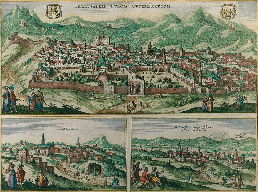 Antique Map of Jerusalem art print by Vintage Maps for $57.95 CAD