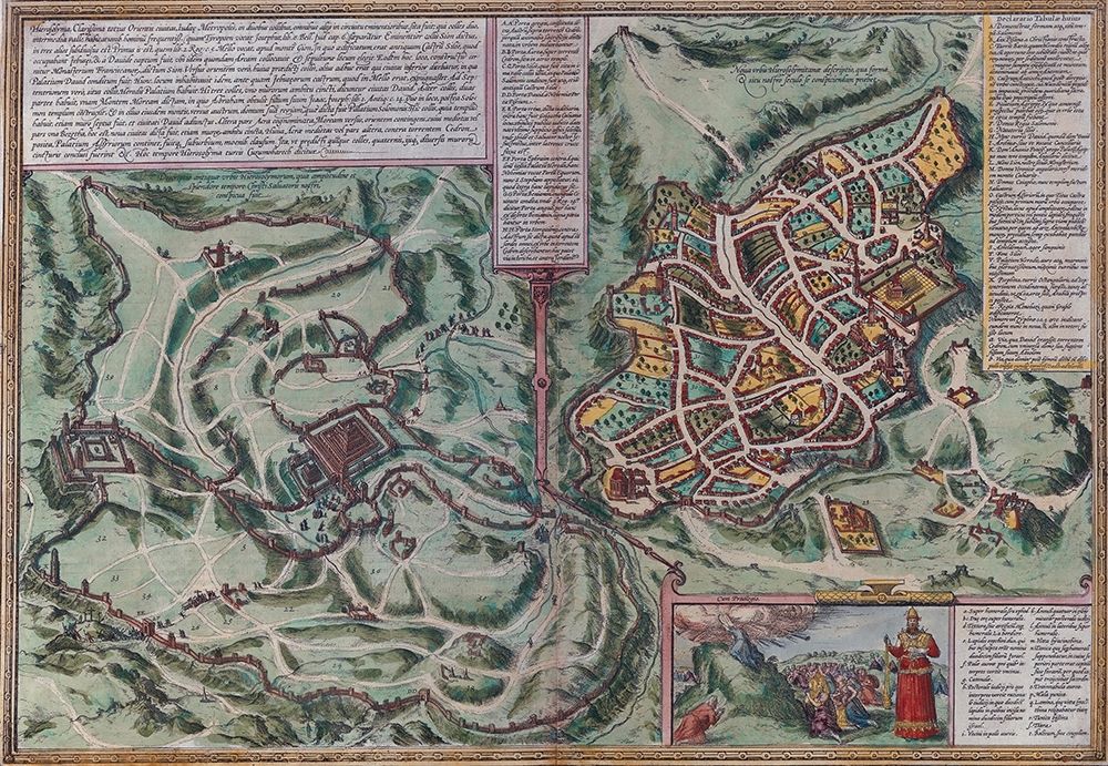 Antique Map of Jerusalem art print by Vintage Maps for $57.95 CAD