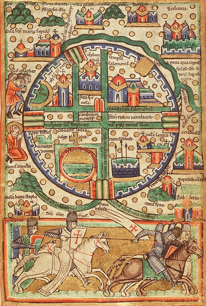 Antique Map of Jerusalem art print by Vintage Maps for $57.95 CAD