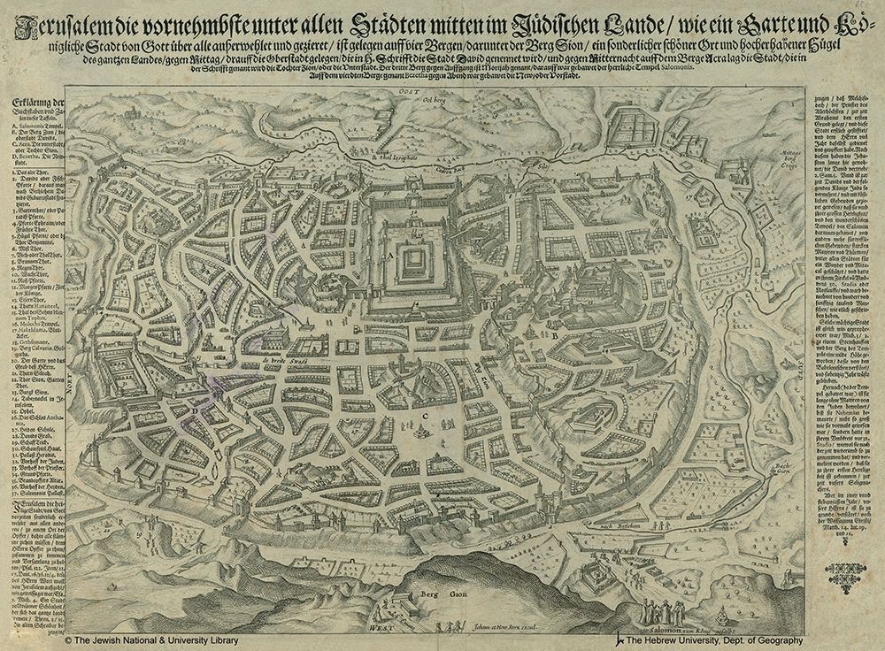 Antique Map of Jerusalem art print by Vintage Maps for $57.95 CAD
