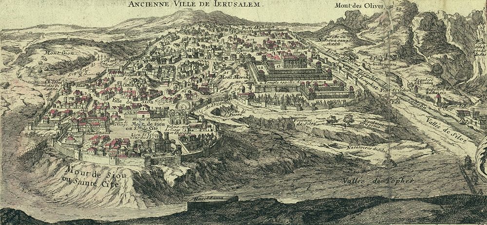 Antique Map of Jerusalem art print by Vintage Maps for $57.95 CAD