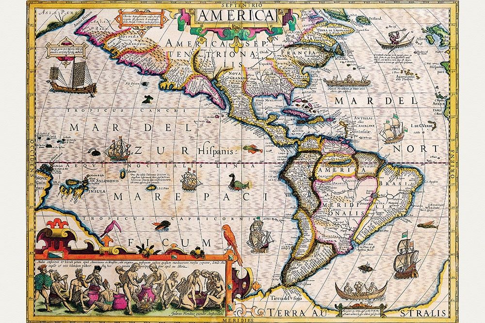 The Americas art print by Jodocus Hondius for $57.95 CAD