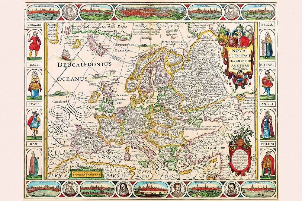 Europe art print by Nicolas Visscher for $57.95 CAD