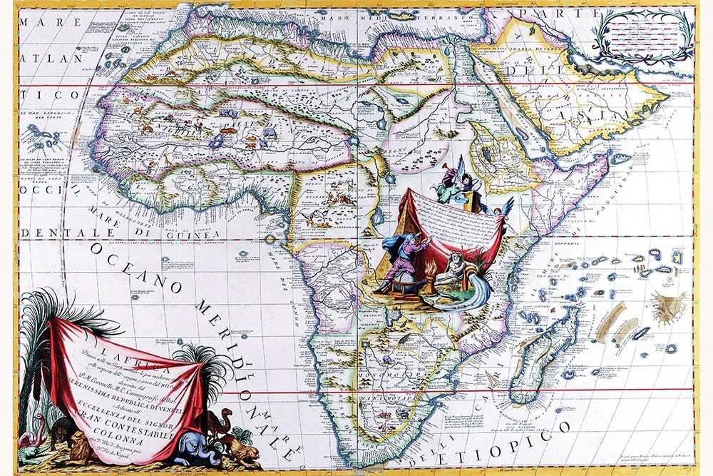 Africa art print by Vincenzo Coronelli for $57.95 CAD