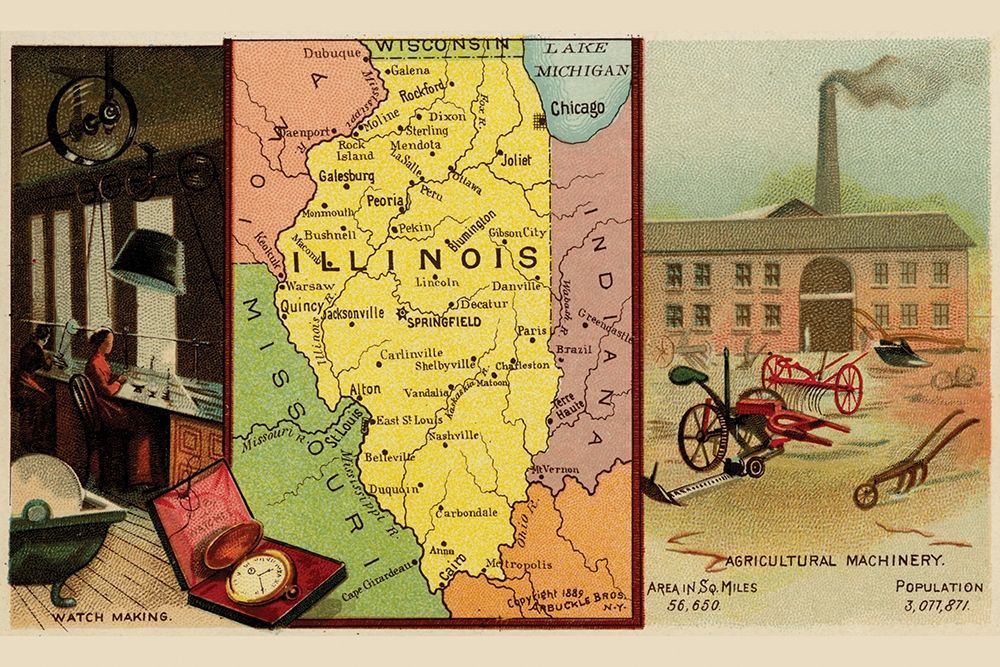 Illinois art print by Arbuckle Brothers for $57.95 CAD