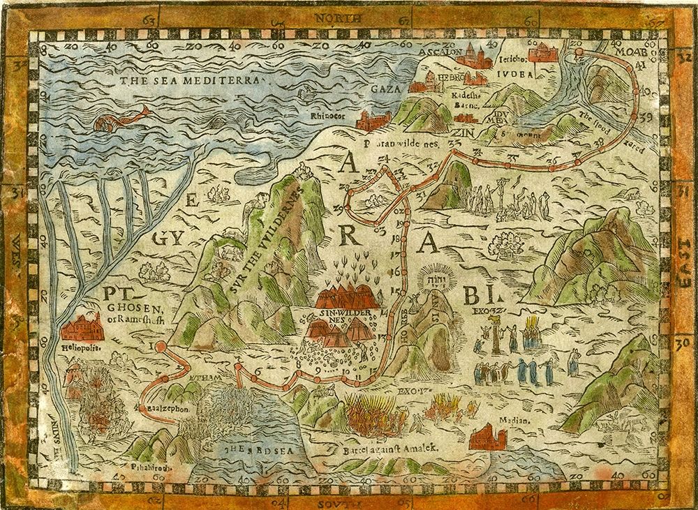 Exodus art print by Vintage Maps for $57.95 CAD