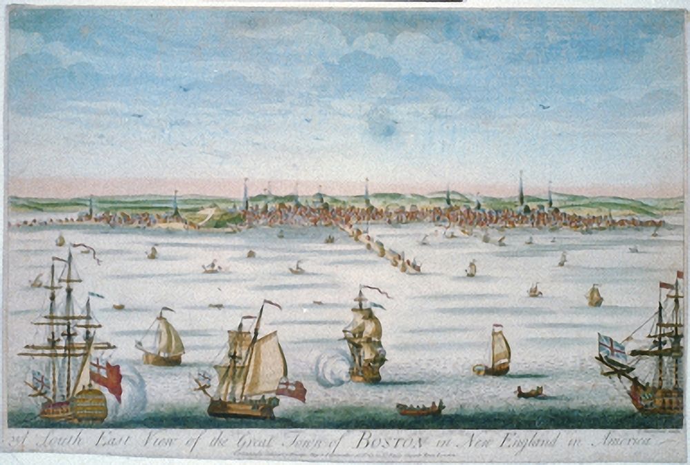 Boston in 1750 art print by John J Carwitham for $57.95 CAD