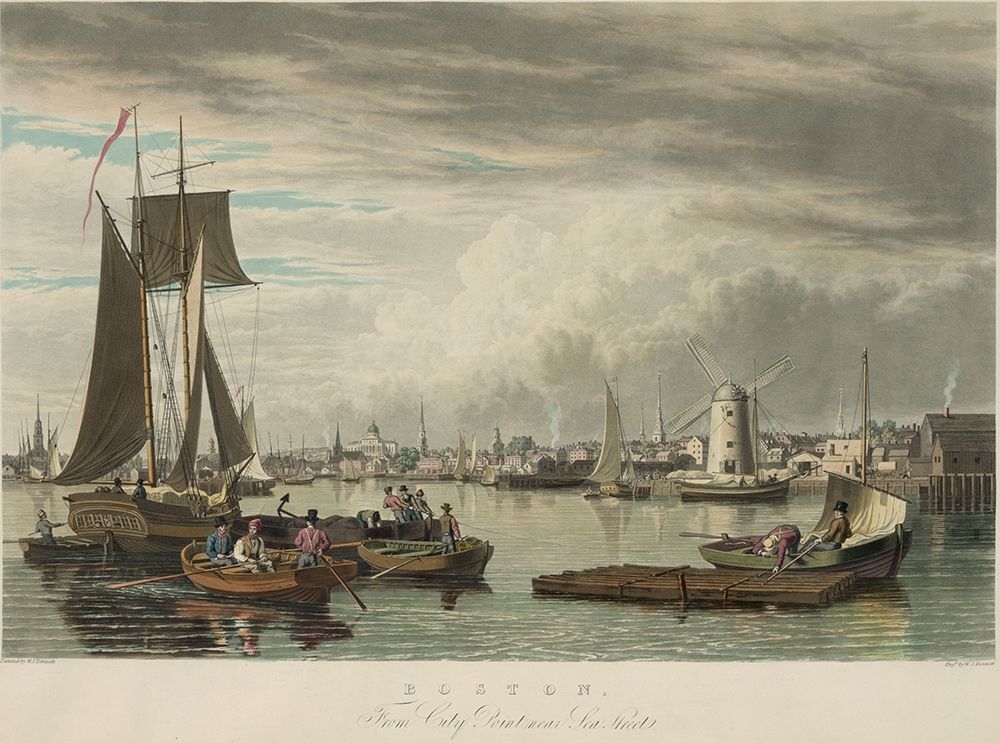Boston from City Point Near Sea Street art print by W J Bennett for $57.95 CAD