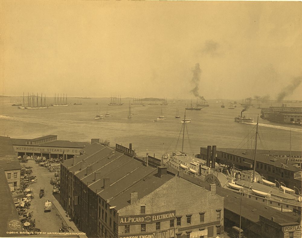 Waterfront Boston art print by Detroit Publishing for $57.95 CAD