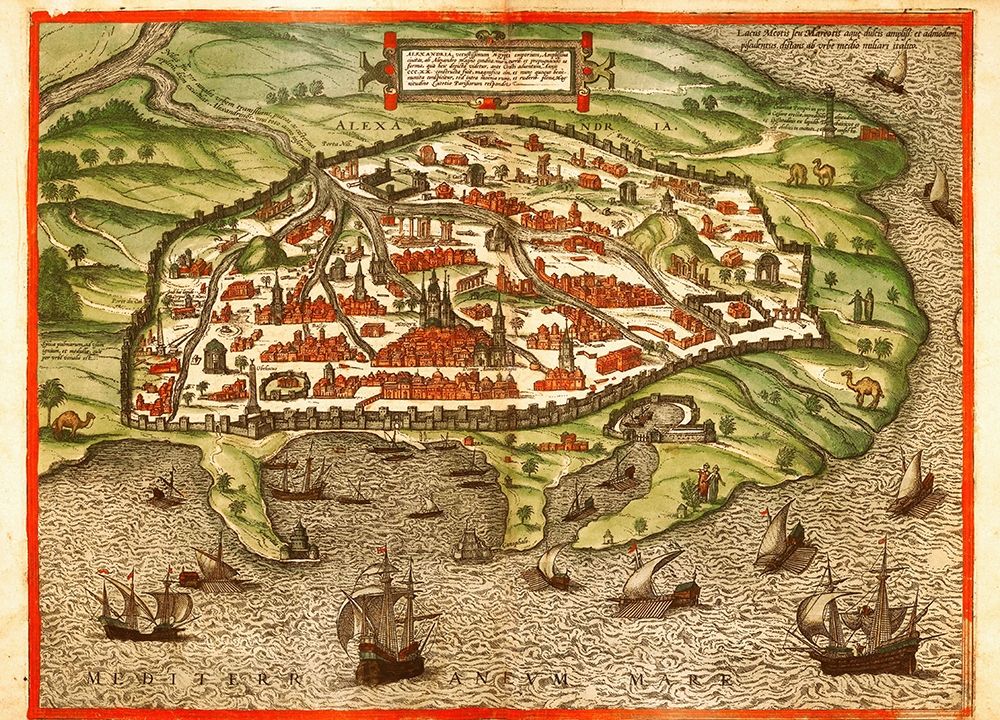 Alexandria Egypt art print by Braun Hogenberg for $57.95 CAD