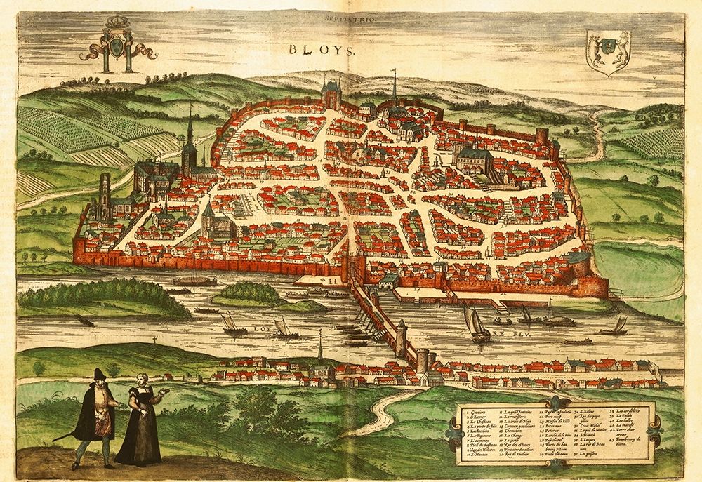 Blois art print by Braun Hogenberg for $57.95 CAD