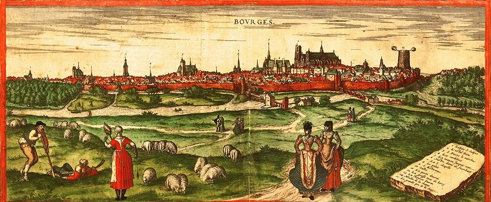 Bourges A Roman City art print by Braun Hogenberg for $57.95 CAD