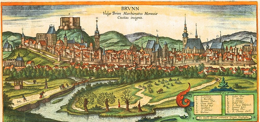 Brno art print by Braun Hogenberg for $57.95 CAD