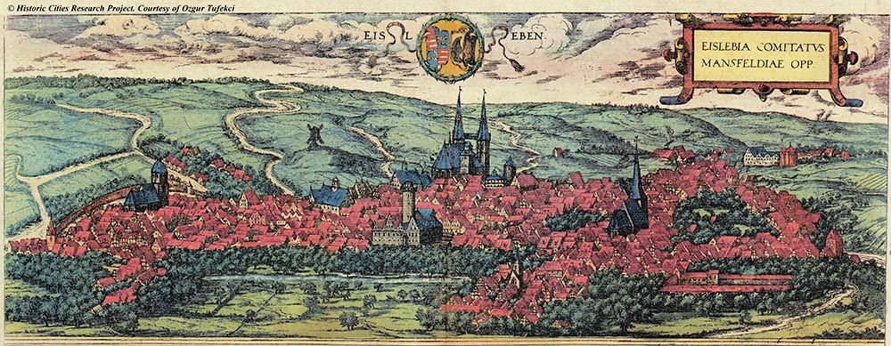 Eisleben in Saxony art print by Braun Hogenberg for $57.95 CAD