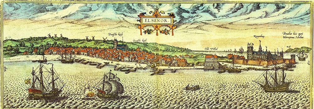 Elsinore Denmark art print by Braun Hogenberg for $57.95 CAD