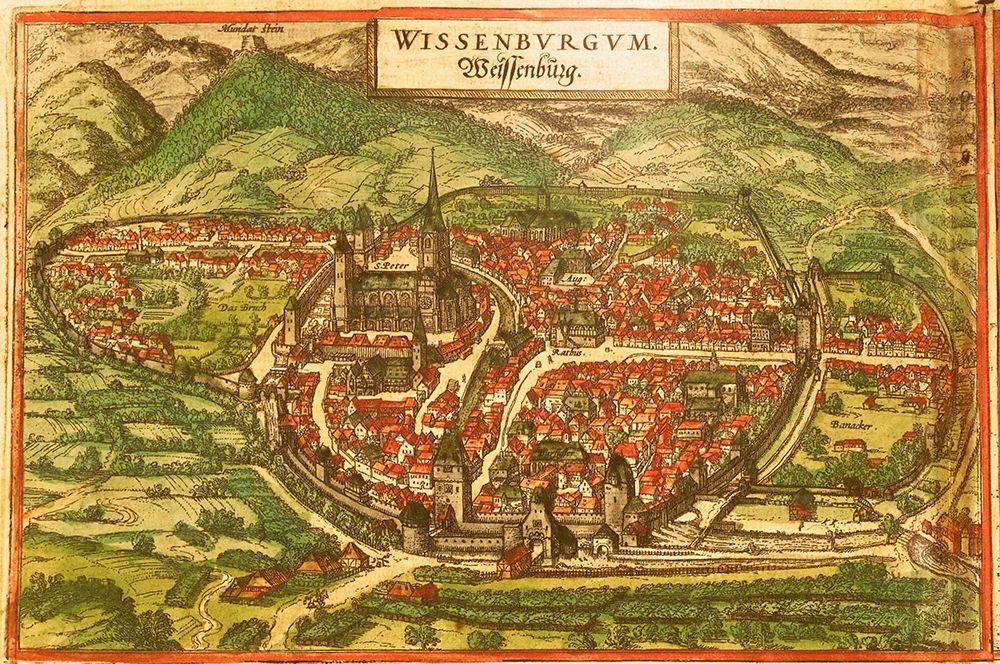 Wissembourg White Castle Alsace art print by Braun Hogenberg for $57.95 CAD
