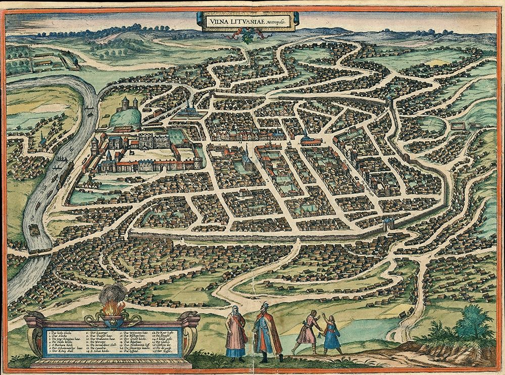 Vilnius Vilna Lithuania art print by Braun Hogenberg for $57.95 CAD