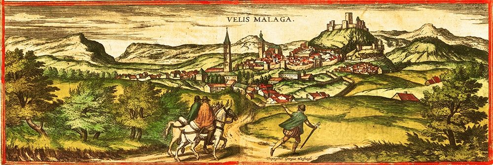 Velez Malaga Spain art print by Braun Hogenberg for $57.95 CAD