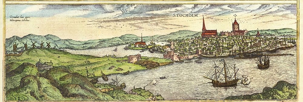 Stockholm Sweden art print by Braun Hogenberg for $57.95 CAD
