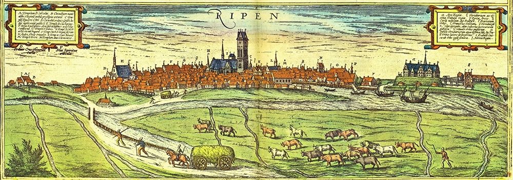 Ribe Denmark art print by Braun Hogenberg for $57.95 CAD