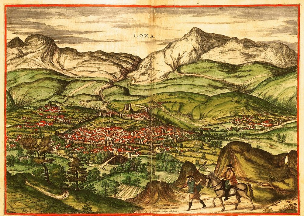 Loja Granada Spain art print by Braun Hogenberg for $57.95 CAD