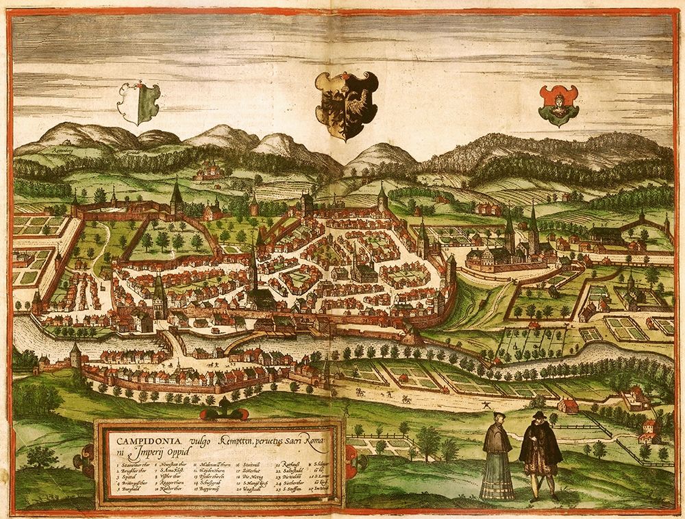 Kempten art print by Braun Hogenberg for $57.95 CAD