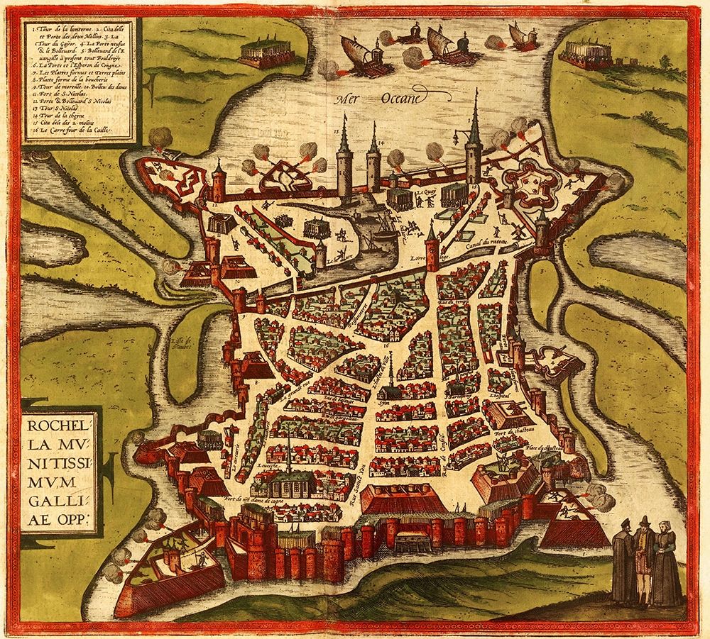 La Rochelle France art print by Braun Hogenberg for $57.95 CAD