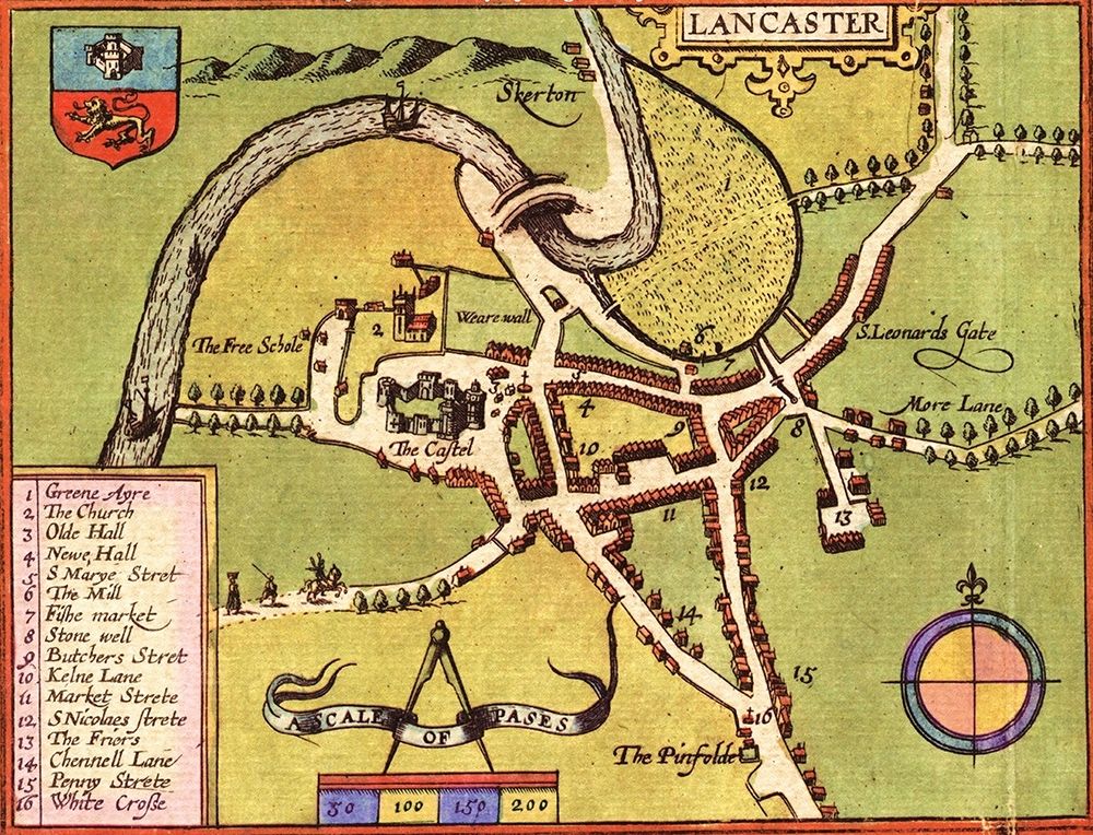 Lancaster England art print by Braun Hogenberg for $57.95 CAD